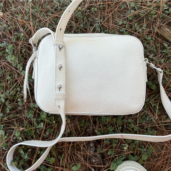 ALLSAINT All Saint Camera Zoe Frankie White Leather Crossbody Shoulder Bag - Picture 5 of 12